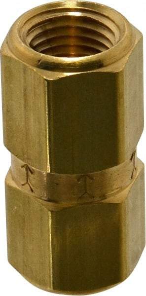Specialty Mfr - 1/4" Brass Check Valve - Inline, FNPT x FNPT, 1,200 WOG - Eagle Tool & Supply
