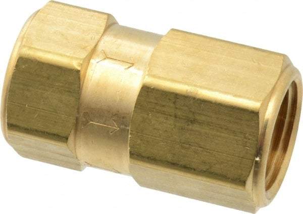 Specialty Mfr - 1/2" Brass Check Valve - Inline, FNPT x FNPT, 1,200 WOG - Eagle Tool & Supply