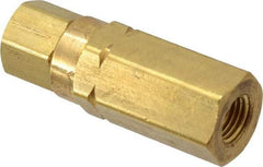 Specialty Mfr - 1/4" Brass Check Valve - Inline, FNPT x FNPT, 3,000 WOG - Eagle Tool & Supply