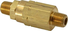 Specialty Mfr - 1/4" Brass Check Valve - Inline, MNPT x MNPT, 3,000 WOG - Eagle Tool & Supply