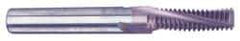 Carmex - 1 - 11-1/2 to 2 - 11-1/2 NPT, 3/4" Cutting Diam, 4 Flute, Solid Carbide Helical Flute Thread Mill - Internal/External Thread, 1.17" LOC, 4" OAL, 3/4" Shank Diam - Eagle Tool & Supply