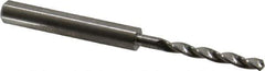 M.A. Ford - 3.2mm 150° Solid Carbide Jobber Drill - Bright Finish, Right Hand Cut, Parabolic Flute, Straight Shank, 66mm OAL, Standard Point - Eagle Tool & Supply