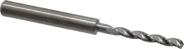 M.A. Ford - 3.4mm 150° Solid Carbide Jobber Drill - Bright Finish, Right Hand Cut, Parabolic Flute, Straight Shank, 66mm OAL, Standard Point - Eagle Tool & Supply