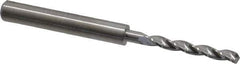 M.A. Ford - 3.4mm 150° Solid Carbide Jobber Drill - Bright Finish, Right Hand Cut, Parabolic Flute, Straight Shank, 66mm OAL, Standard Point - Eagle Tool & Supply