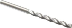 M.A. Ford - #18 150° Solid Carbide Jobber Drill - Bright Finish, Right Hand Cut, Parabolic Flute, Straight Shank, 2-3/4" OAL, Standard Point - Eagle Tool & Supply