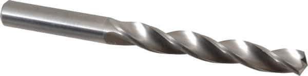 M.A. Ford - 11/32" 150° Solid Carbide Jobber Drill - Bright Finish, Right Hand Cut, Parabolic Flute, Straight Shank, 4" OAL, Standard Point - Eagle Tool & Supply
