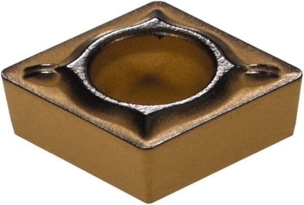 Sumitomo - CCMT21.51 ESU Grade AC630M Carbide Turning Insert - Al2O3 Finish, 80° Diamond, 1/4" Inscr Circle, 3/32" Thick, 1/64" Corner Radius - Eagle Tool & Supply
