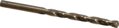 Hertel - 15/64" 135° Cobalt Jobber Drill - Oxide/Gold Finish, Right Hand Cut, Spiral Flute, Straight Shank, 3-7/8" OAL, Split Point - Eagle Tool & Supply