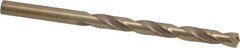 Hertel - Letter E (1/4) 135° Cobalt Jobber Drill - Oxide/Gold Finish, Right Hand Cut, Spiral Flute, Straight Shank, 4" OAL, Split Point - Eagle Tool & Supply