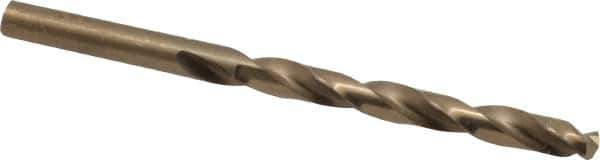 Hertel - 17/64" 135° Cobalt Jobber Drill - Oxide/Gold Finish, Right Hand Cut, Spiral Flute, Straight Shank, 4-1/8" OAL, Split Point - Eagle Tool & Supply
