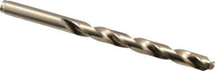 Hertel - 9/32" 135° Cobalt Jobber Drill - Oxide/Gold Finish, Right Hand Cut, Spiral Flute, Straight Shank, 4-1/4" OAL, Split Point - Eagle Tool & Supply
