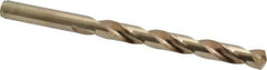 Hertel - 11/32" 135° Cobalt Jobber Drill - Oxide/Gold Finish, Right Hand Cut, Spiral Flute, Straight Shank, 4-3/4" OAL, Split Point - Eagle Tool & Supply