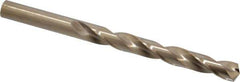 Hertel - 27/64" 135° Cobalt Jobber Drill - Oxide/Gold Finish, Right Hand Cut, Spiral Flute, Straight Shank, 5-3/8" OAL, Split Point - Eagle Tool & Supply