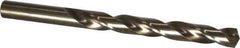 Hertel - 7/16" 135° Cobalt Jobber Drill - Oxide/Gold Finish, Right Hand Cut, Spiral Flute, Straight Shank, 5-1/2" OAL, Split Point - Eagle Tool & Supply