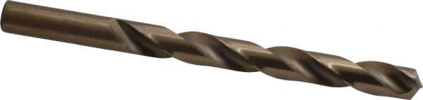 Hertel - 29/64" 135° Cobalt Jobber Drill - Oxide/Gold Finish, Right Hand Cut, Spiral Flute, Straight Shank, 5-5/8" OAL, Split Point - Eagle Tool & Supply