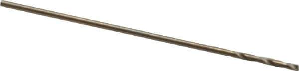 Hertel - #76 135° Cobalt Jobber Drill - Oxide/Gold Finish, Right Hand Cut, Spiral Flute, Straight Shank, 7/8" OAL, Split Point - Eagle Tool & Supply
