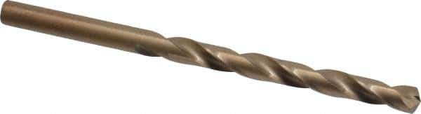 Hertel - Letter A 135° Cobalt Jobber Drill - Oxide/Gold Finish, Right Hand Cut, Spiral Flute, Straight Shank, 3-7/8" OAL, Split Point - Eagle Tool & Supply