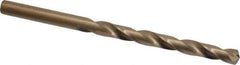 Hertel - Letter A 135° Cobalt Jobber Drill - Oxide/Gold Finish, Right Hand Cut, Spiral Flute, Straight Shank, 3-7/8" OAL, Split Point - Eagle Tool & Supply