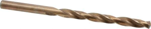 Hertel - Letter D 135° Cobalt Jobber Drill - Oxide/Gold Finish, Right Hand Cut, Spiral Flute, Straight Shank, 4" OAL, Split Point - Eagle Tool & Supply