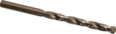 Hertel - Letter H 135° Cobalt Jobber Drill - Oxide/Gold Finish, Right Hand Cut, Spiral Flute, Straight Shank, 4-1/8" OAL, Split Point - Eagle Tool & Supply