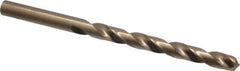 Hertel - Letter J 135° Cobalt Jobber Drill - Oxide/Gold Finish, Right Hand Cut, Spiral Flute, Straight Shank, 4-1/8" OAL, Split Point - Eagle Tool & Supply