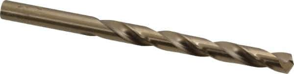 Hertel - Letter O 135° Cobalt Jobber Drill - Oxide/Gold Finish, Right Hand Cut, Spiral Flute, Straight Shank, 4-1/2" OAL, Split Point - Eagle Tool & Supply