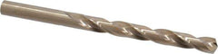 Hertel - Letter R 135° Cobalt Jobber Drill - Oxide/Gold Finish, Right Hand Cut, Spiral Flute, Straight Shank, 4-3/4" OAL, Split Point - Eagle Tool & Supply