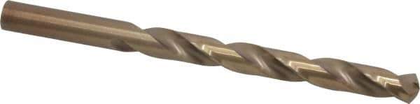Hertel - Letter W 135° Cobalt Jobber Drill - Oxide/Gold Finish, Right Hand Cut, Spiral Flute, Straight Shank, 5-1/8" OAL, Split Point - Eagle Tool & Supply