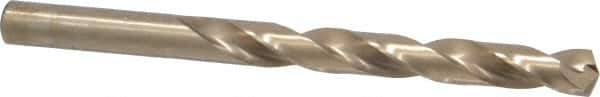 Hertel - Letter X 135° Cobalt Jobber Drill - Oxide/Gold Finish, Right Hand Cut, Spiral Flute, Straight Shank, 5-1/8" OAL, Split Point - Eagle Tool & Supply