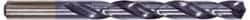 Hertel - 1/2" 135° Cobalt Jobber Drill - TiAlN Finish, Right Hand Cut, Spiral Flute, Straight Shank, 6" OAL, Split Point - Eagle Tool & Supply