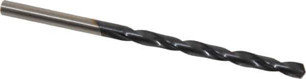 Hertel - 5/32" 135° Cobalt Jobber Drill - TiAlN Finish, Right Hand Cut, Spiral Flute, Straight Shank, 3-1/8" OAL, Split Point - Eagle Tool & Supply