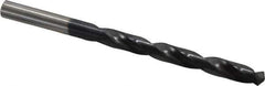 Hertel - 19/64" 135° Cobalt Jobber Drill - TiAlN Finish, Right Hand Cut, Spiral Flute, Straight Shank, 4-3/8" OAL, Split Point - Eagle Tool & Supply