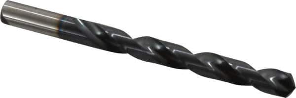 Hertel - 29/64" 135° Cobalt Jobber Drill - TiAlN Finish, Right Hand Cut, Spiral Flute, Straight Shank, 5-5/8" OAL, Split Point - Eagle Tool & Supply