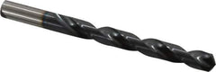 Hertel - 29/64" 135° Cobalt Jobber Drill - TiAlN Finish, Right Hand Cut, Spiral Flute, Straight Shank, 5-5/8" OAL, Split Point - Eagle Tool & Supply