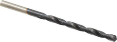 Hertel - #5 135° Cobalt Jobber Drill - TiAlN Finish, Right Hand Cut, Spiral Flute, Straight Shank, 3-3/4" OAL, Split Point - Eagle Tool & Supply