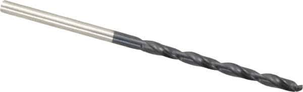 Hertel - #37 135° Cobalt Jobber Drill - TiAlN Finish, Right Hand Cut, Spiral Flute, Straight Shank, 2-1/2" OAL, Split Point - Eagle Tool & Supply