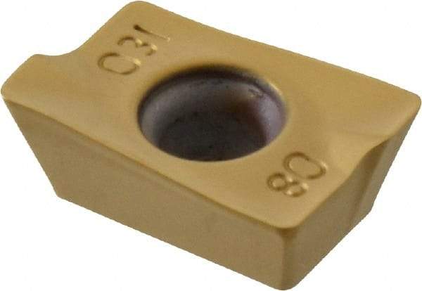 Kennametal - ADPT1505 GD Grade KC725M Carbide Milling Insert - TiN/TiCN/TiN Finish, 0.2299" Thick, 0.8mm Corner Radius - Eagle Tool & Supply