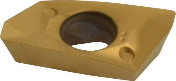 Kennametal - EP1808 HD Grade KC725M Carbide Milling Insert - TiN/TiCN/TiN Finish, 0.217" Thick, 0.8mm Corner Radius - Eagle Tool & Supply