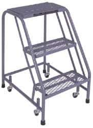 Cotterman - 30" 3 Step Ladder - 350 Lb Capacity, 30" Platform Height, 20" Base Width x 26" Depth, Grip Strut - Eagle Tool & Supply