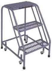 Cotterman - 30" 3 Step Ladder - 350 Lb Capacity, 30" Platform Height, 20" Base Width x 26" Depth, Grip Strut - Eagle Tool & Supply