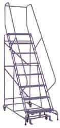 Cotterman - 110" 8 Step Ladder - 450 Lb Capacity, 80" Platform Height, 32" Base Width x 58" Depth, Expanded Metal Tread - Eagle Tool & Supply