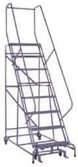 Cotterman - 110" 8 Step Ladder - 450 Lb Capacity, 80" Platform Height, 32" Base Width x 58" Depth, Expanded Metal Tread - Eagle Tool & Supply