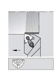 Kennametal - External Thread, Right Hand Cut, 1" Shank Width x 1" Shank Height Indexable Threading Toolholder - 6" OAL, LT 22ER Insert Compatibility, LSS Toolholder, Series LT Threading - Eagle Tool & Supply