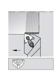 Kennametal - External Thread, Right Hand Cut, 3/4" Shank Width x 3/4" Shank Height Indexable Threading Toolholder - 5" OAL, LT 16ER Insert Compatibility, LSS Toolholder, Series LT Threading - Eagle Tool & Supply