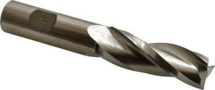 Made in USA - 1° Taper Angle per Side, 3/4" Small End Diam, 2-1/4" LOC, High Speed Steel 3 Flute Tapered Square End Mill - 4-3/4" OAL, 3/4" Shank Diam - Eagle Tool & Supply