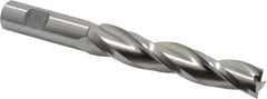 Made in USA - 1° Taper Angle per Side, 3/4" Small End Diam, 4-1/4" LOC, High Speed Steel 3 Flute Tapered Square End Mill - 6-3/4" OAL, 3/4" Shank Diam - Eagle Tool & Supply