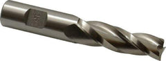 Made in USA - 1.5° Taper Angle per Side, 5/8" Small End Diam, 2-1/4" LOC, High Speed Steel 3 Flute Tapered Square End Mill - 4-1/2" OAL, 3/4" Shank Diam, Spiral Flute - Eagle Tool & Supply