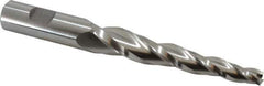 Made in USA - 3° Taper Angle per Side, 3/8" Small End Diam, 4" LOC, High Speed Steel 3 Flute Tapered Square End Mill - 6-1/2" OAL, 3/4" Shank Diam, Spiral Flute - Eagle Tool & Supply
