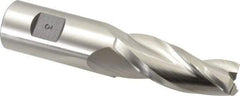 Made in USA - 3° Taper Angle per Side, 3/4" Small End Diam, 2-1/4" LOC, High Speed Steel 3 Flute Tapered Square End Mill - 4-3/4" OAL, 1" Shank Diam, Spiral Flute - Eagle Tool & Supply