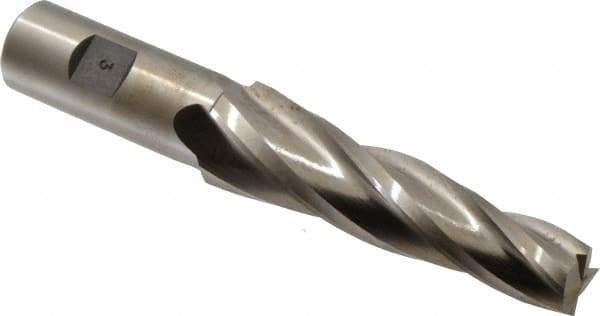 Made in USA - 3° Taper Angle per Side, 3/4" Small End Diam, 4" LOC, High Speed Steel 4 Flute Tapered Square End Mill - 6-1/2" OAL, 1" Shank Diam, Spiral Flute - Eagle Tool & Supply